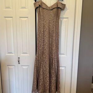 R&M Richards Tan Formal Dress